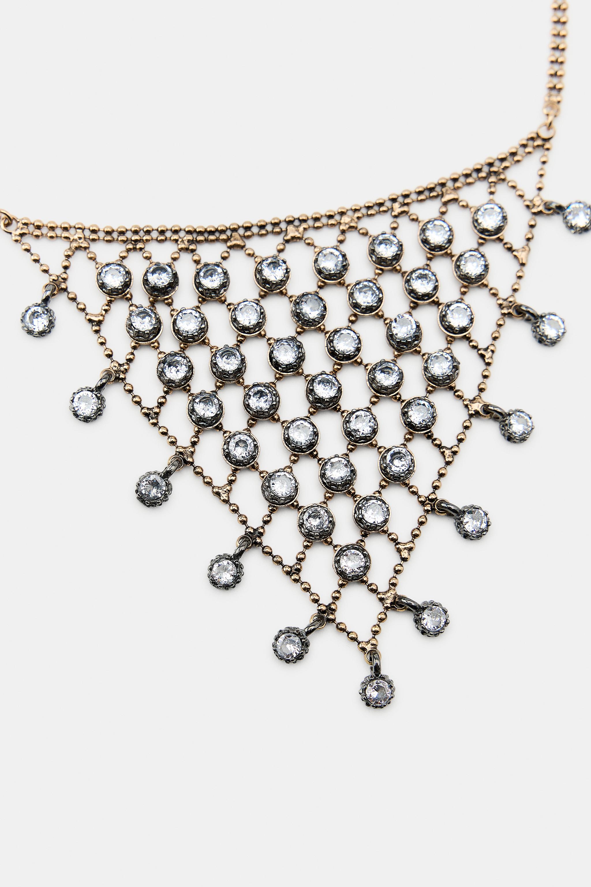 JEWELED TRIANGLE NECKLACE